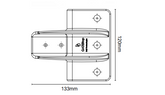 D&D White Gate Stop - White polymer finish, PVC gate stop